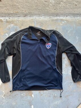 Nike Men’s Navy and Black Performance Quarter-Zip Jacket